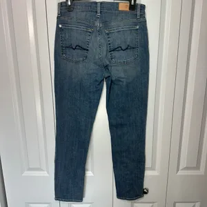 7 For All Mankind Josefina Jeans Womens 27 Blue Luxe Vintage Skinny Boyfriend thumbnail 3