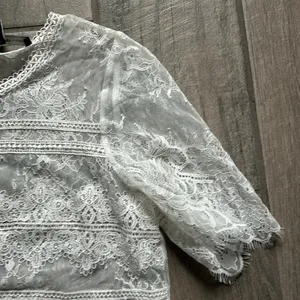 White House black market lace top thumbnail 2