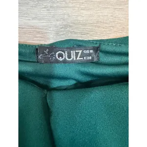 Quiz Emerald Green Off Shoulder Ruffle Mermaid Midi Dress Women's US 6 thumbnail 6