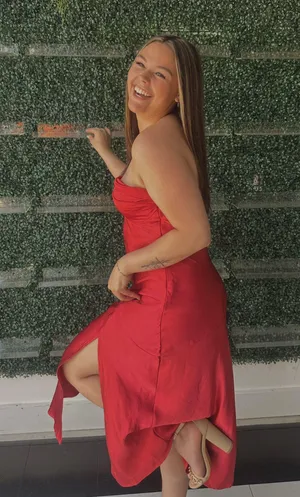 Selfie Leslie Red Dress thumbnail 1