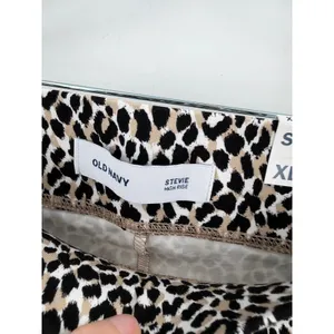 NWT Old Navy Stevie Pants Women XL Leopard Print High Rise Ponte Pintucked‎ thumbnail 4
