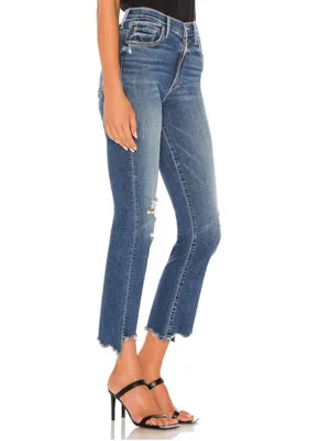 MOTHER The Insider Crop Step Chew Hem in Dancing on Coals size 27 thumbnail 3