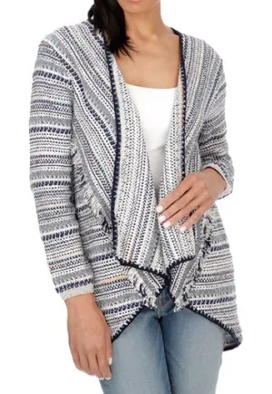 Lucky Brand Pottery boho fringed cardigan sz S thumbnail 1