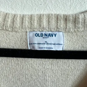 Old‎ Navy Cable Knit Sweater Vest Retro Cottagecore Cozy Fisherman Cream XL thumbnail 3