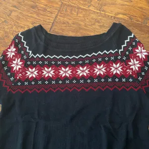 Navy Christmas Sweater Black thumbnail 2