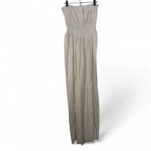 NWT Somedays Lovin Drifting South Strapless Feminine Neutral Maxi Dress — SMALL thumbnail 4