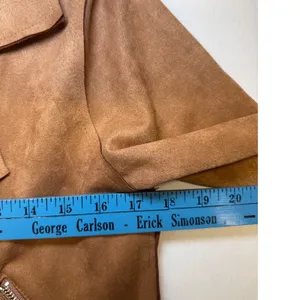 Hyfve Faux Suede Moto Jacket‎ and Skort Set Cognac Brown Sz M cowgirl festival thumbnail 5