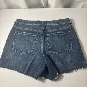 Hollister Women High Rise 5" Relaxed Cut‎ Off Blue Denim Jean Shorts Size 12 W31 thumbnail 7