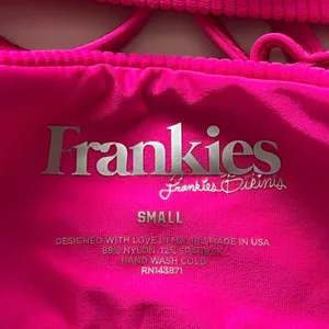 Frankie’s Bikinis Boots Ribbed Bralette Bikini top small NEW thumbnail 7