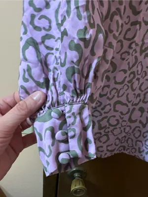 For Love & Lemons June Mini Dress in Purple Animal Print thumbnail 7