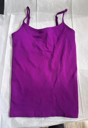 Spanx Ribbed Camisole Purple Seamless Tank Top Adjustable Straps Small Medium thumbnail 1