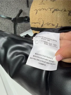 Azalea Wang Faux Leather Puffer Vest Black XL Snap Zip Oversized thumbnail 6