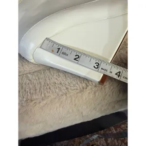 Azalea Wang "Never a Bad Idea" wedge booties white, quilted textured panel /poi thumbnail 8