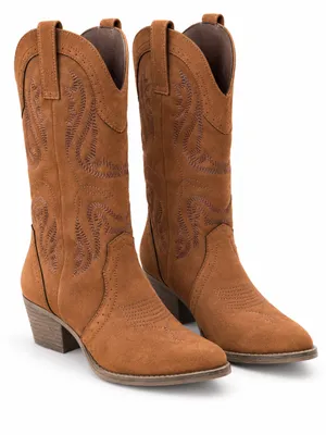 Sugar Tammy Western Cowboy Boots Women’s 7 Brown Embroidered Pointed Toe thumbnail 1