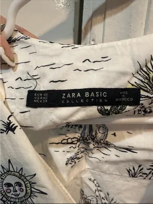 Zara White Scenic-Print Lightweight Shirt Jacket thumbnail 3