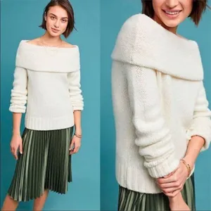 ANTHROPOLOGIE Natalia Cream Sweater thumbnail 2