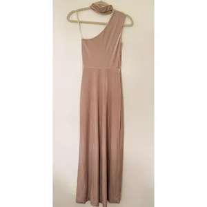 Revelry Margot Velvet Dress Gold Champagne Cut Out Choker Slit Gown Holiday Sz 0 thumbnail 2