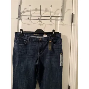 Lee Relaxed Fit Straight Leg Mid Rise Denim Pants Women's Size 16 Medium Blue thumbnail 3