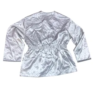 Victoria's Secret Gold Label Vintage Satin Robe Silver Lingerie Size Medium thumbnail 2