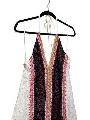 Free People Cubana Border Print Halter Maxi Dress NWT Medium thumbnail 6