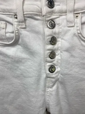 Veronica Beard Debbie High Rise Sz. 29 Ankle White Skinny Jeans 26” Inseam thumbnail 2