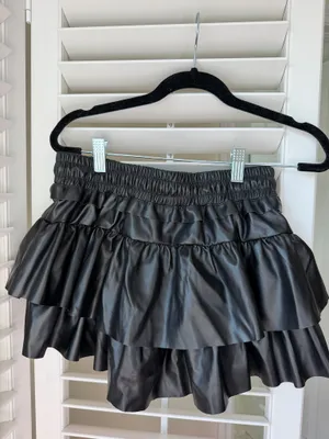 Boutique Leather Mini Skirt thumbnail 2