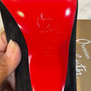 Christian Louboutin Alminette black suede 100MM pointed-toe pump size 38W2 thumbnail 9