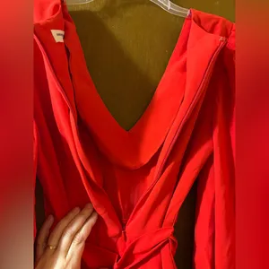 Amanda Uprichard Selena Mini Dress in Red thumbnail 6