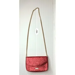 Jimmy‎ Choo Parfume Red Glitter Good Chain Clutch Shoulder Handbag COA thumbnail 9
