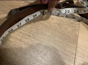 Vintage wester leather belt Brown Size M thumbnail 12