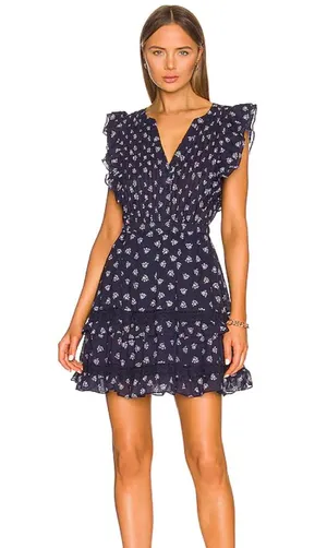 Steve Madden Floral Next Door Dress in Oilslick thumbnail 1