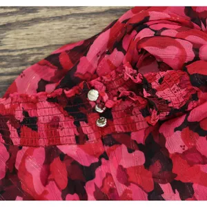 Tommy Hilfiger Womens Floral-Print Chiffon Fit & Flare Dress Red Black Floral 14 thumbnail 6