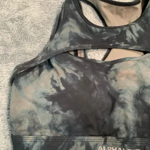 Alphalete Black and Gray Tie-Dye Sports Bra thumbnail 3