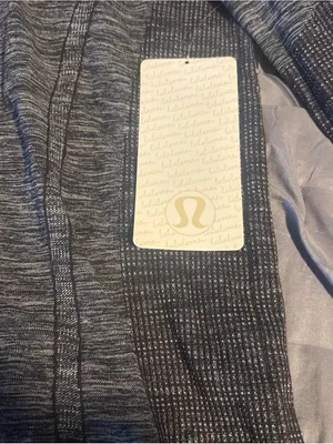 NWT Lululemon Think Fast 1/4 Zip Pullover - Coco Pique Black / Black - Size 12 thumbnail 4
