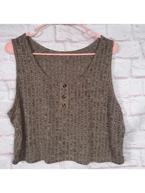 3XL Ribbed Knit Tank Top and Shorts Lounge Set thumbnail 5