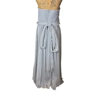 Birdy Grey Christina Convertible Bridesmaid Dress Silver Tulle Maxi Size‎ Large thumbnail 8