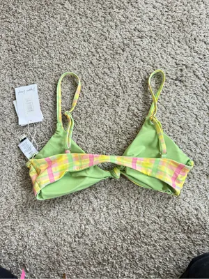 Dippin Daisys NEW Plaid Knot Front Bikini Top thumbnail 5