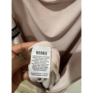 Nookie NWT Women XS Nude Blush Pink Square Neck Midi Dress Minimalist Luxury thumbnail 9