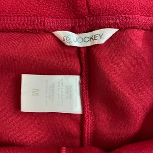 Jockey women's red soft fleece pull on drawstring wide leg paisley pants lounge‎ thumbnail 6
