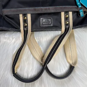 Coach Vintage Black Satin Double Handle Tote Bag thumbnail 5