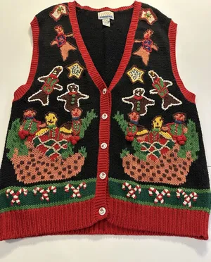 Christmas Vest Lauren Rodger's Collectibles Size Medium New Without Tags thumbnail 1