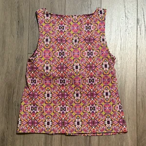 Lands End Womens Pink Orange Kaleidoscope Print Tankini Swim Top Size 10 thumbnail 4