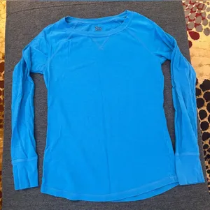 SO Bright Turquoise Crew Neck Long Sleeve Tee thumbnail 1