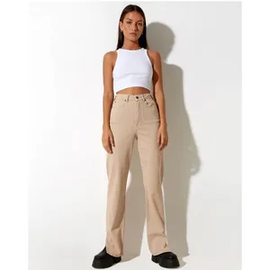 Motel Rocks Straight Leg Jeans In Winter Sandwash‎ Knit Argyle Tan Size XS thumbnail 3