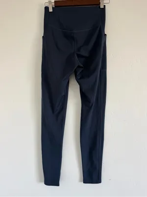 Girlfriend Collective Compressive High Rise Leggings Size S Navy Blue 7/8 thumbnail 2