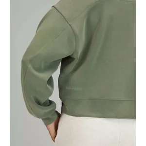 Lululemon Softstreme Perfectly Oversized Cropped Crew Sage Green Twill size 6 thumbnail 7