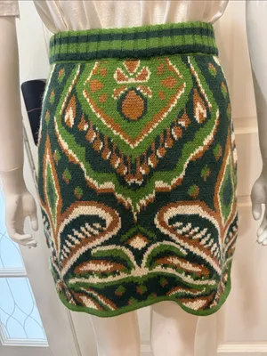Farm Rio Pinneaple Ikat Knit Mini Skirt Size Small thumbnail 8