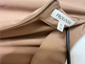 PROLOGUE Oversized Camel Wide Leg Jumpsuit XL Short Sleeve Quiet Luxury thumbnail 6