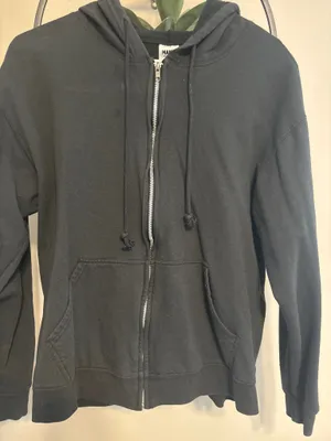 Large zip up sweatshirt Black thumbnail 1