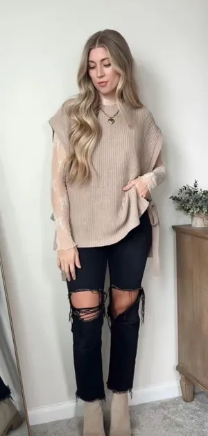 These Three Boutique Side Tie Sweater thumbnail 2